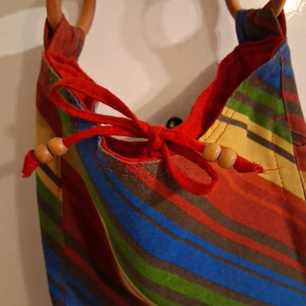 Rainbow Hippie Festival Small Bag‎ Purse EUC